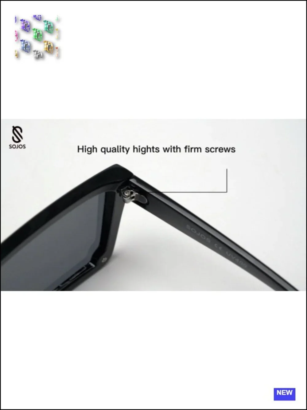 Square Sunglasses UV400 Protection PC Frames for Driving